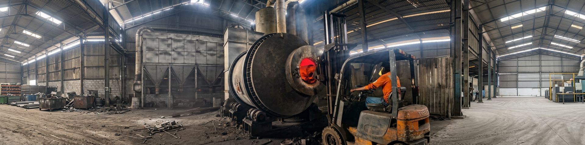 Furnace in operation